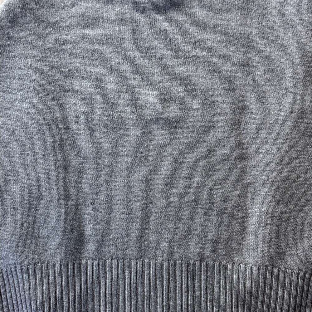 AMI Paris De Coeur Red Heart Intarsia Wool Sweater Grey Oversized Medium Unisex - Picture 10 of 15